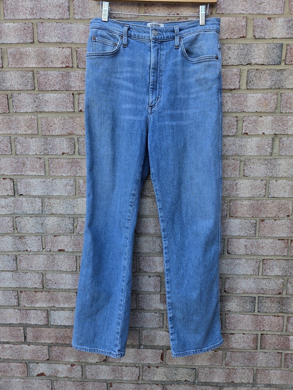 AGOLDE Premium Los Angeles High Rise Straight Leg Jeans Blue Wash Size 29